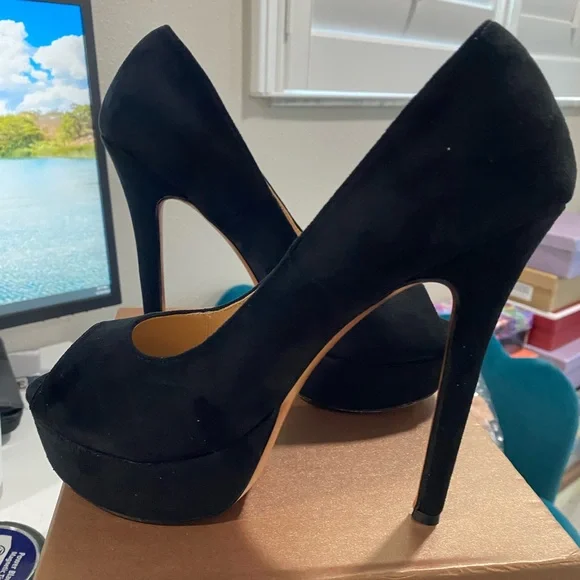 Beautiful peep toe heels size 10 - Picture 3 of 7